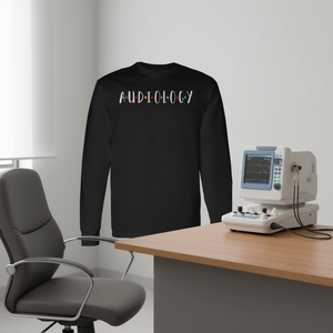 Maglietta a maniche lunghe per audiologi, abbigliamento professionale per specialisti in apparecchi acustici, uso sanitario - Product Image 2