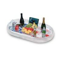 Plateau de piscine de refroidissement de jus porte-boisson gonflable barre de service flottante