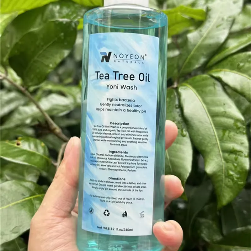 Private Label Persoonlijke Hygiëneproducten 8Oz 240Ml Tea Tree Olie Yoni Wasgel Natuurlijke Kalmeert Jeuk Vrouwelijk Wassen