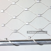 Kunden spezifisches flexibles SS 316 Ferrule Rope Mesh Edelstahl-Kabel netz