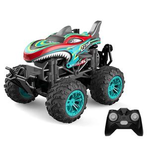 T-181 RC voiture 1:18 2.4G tête de requin monstre 360 degrés rotatif danse cascadeur voiture de pulvérisation avec lumières cadeaux - Product Image 2