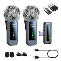 Micrófono Lavalier Inalámbrico de 2.4G con Cancelación de Ruido para iPhone/iPad, Teléfonos Android y Computadoras, Mini, para Transmisión de Video en Vivo