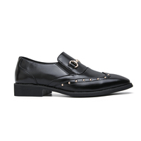 Chaussures pour hommes à boucle métallique à rivets, style mocassin, grandes tailles, support OEM/ODM