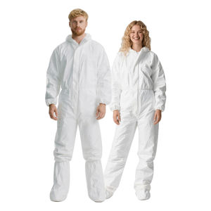 일회용 화학 보호 Tyvek 유형 5/6 보호 의류 CE 인증 미세 다공성 일회용 작업 전체 - Product Image 3