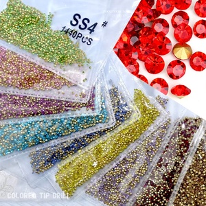 OLeeya 1440 pièces Strass en cristal pour nail art, verre super brillant à fond pointu, diamants scintillants, plusieurs tailles, accessoires de manucure - Product Image 3