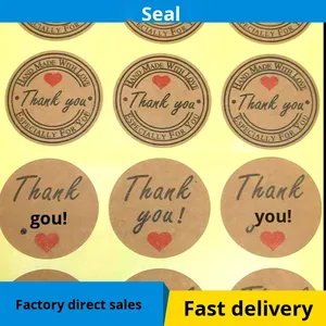 Giấy kraft dán PVC dán cho khung ảnh thủ công nến xuyên biên giới hộp nướng niêm phong-'cảm ơn bạn' Hộp quà tặng trang trí - Product Image 5