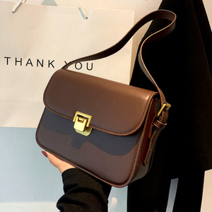 Sac à main tendance pour homme 2025, style bohème coréen, fermeture à bande élastique, forme carrée, doublure en cuir véritable - Product Image 1