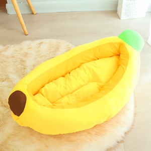 Cama lavable de espuma viscoelástica para perros, venta al por mayor, forma de plátano, camas divertidas para mascotas, nido calmante para perros, gato, mascota, cama para dormir profundo - Product Image 1