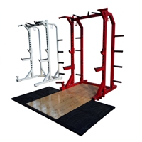 Rack de musculation multifonctionnel à charge par plaques pour demi-squat, idéal pour les clubs de fitness et l'entraînement de force