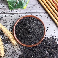 L-C019 Sésame Noir Sauvage Africain Haute Antioxydant Couleur Naturelle Santé Nourriture R & D Personnalisation