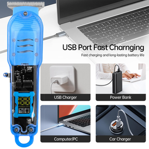 Máy Cắt Tóc Điện Trong Suốt Cho Nam, Máy Cắt Tóc Không Dây, Có Thể Điều Chỉnh, Bộ Máy Cắt Tóc Điện Gia Đình - Product Image 3