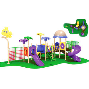Extérieur enfants jardin parc arrière-cour stand bébé jouets tube manèges balançoire ensemble jouer sol playhouse toboggan en plastique - Product Image 3