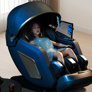 Moderner 3D 4D Zero-Gravity Elektrischer Shiatsu Ganzkörper-Massagesessel mit Doppelter Verlängerter SL-Schiene, Luftdruckmassage und Kopfhaube - Product Image 3