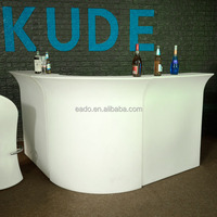 Ensemble de table de bar moderne à LED, grande taille, pour hôtel, ferme, commerce, extérieur, comptoir de bar mobile, mobilier en plastique