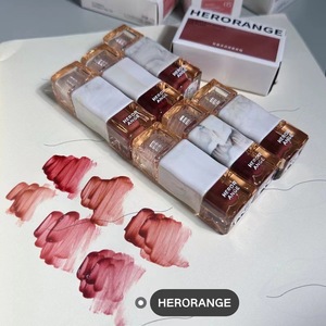 Herorange แสงน้ำค้างกระจกเคลือบริมฝีปากไม่ติดง่ายถ้วยไทยกาแฟนมน้ำคริสตัลเจลลี่สีแดงลิปกลอสสาว - Product Image 4
