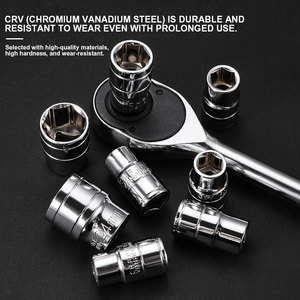 Jeu de clés à cliquet et douilles de 12 pièces avec fonction de dégagement rapide (prises 1/4 ", 3/8 ", 1/2 ") - Product Image 3
