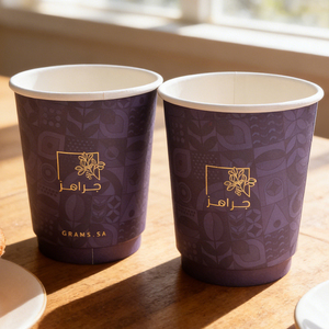 Vasos <span class=keywords><strong>de</strong></span> <span class=keywords><strong>Café</strong></span> Desechables al por Mayor con Tapas, Logotipo Personalizado Impreso, Doble Pared, para Bebidas Calientes, Restaurantes y Cafeterías - Product Image 2