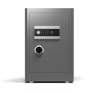 Vente chaude tout en acier bijoux coffre-fort coffre-fort empreinte digitale serrure clé boîte de rangement pour antivol maison coffres-forts
