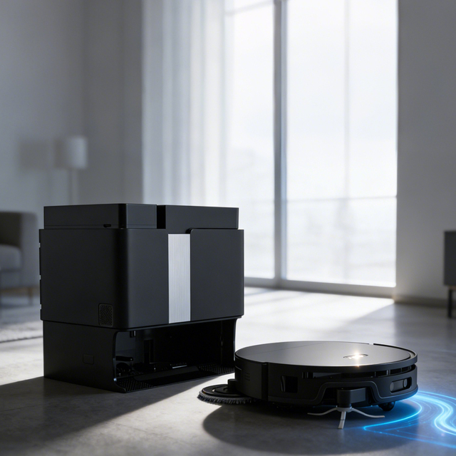 Robot Vacuum Cleaner Mop Combo 15000Pa Suction With Smart Base Auto Empty Hot Water Wash Extendable for Corner Cleaning