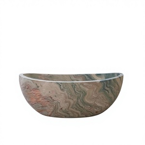 Bañera <span class=keywords><strong>de</strong></span> Mármol Natural Pulido <span class=keywords><strong>de</strong></span> Lujo Moderno, Tallada en un Solo Bloque <span class=keywords><strong>de</strong></span> Piedra, Ideal para Villas y Hoteles - Product Image 1