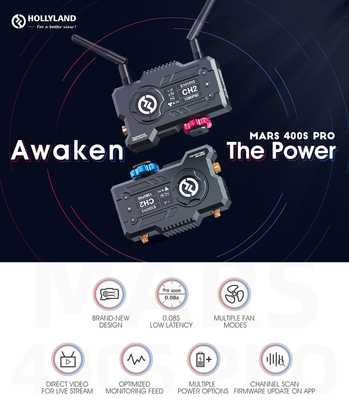 HOLLYLAND MARS 400S PRO 映像伝送　送信機受信機 Official] Hollyland Mars 400s Pro - SDI/HDMI Wireless Video
