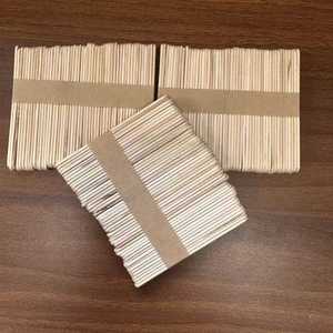 50 bâtonnets en bois naturel pour crème glacée, bâtonnets fins de qualité alimentaire pour la pâtisserie, les projets DIY et les activités éducatives - Product Image 5
