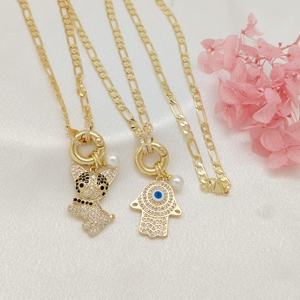 Collier pendentif œil de mode en <span class=keywords><strong>or</strong></span> <span class=keywords><strong>laminé</strong></span> 18 carats de haute qualité, <span class=keywords><strong>prix</strong></span> de gros, bijoux en zircon animal - Product Image 4