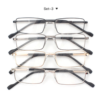 Lunettes optiques à monture métallique transparente en stock de couleurs mélangées, bon marché, vente en gros, 2 $