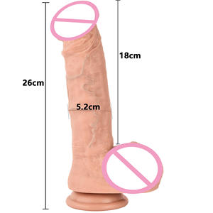 Juguete sexual consolador realista grande largo casero flexible clon normal erecto popular mejor consolador con ventosa juguetes sexuales - Product Image 3