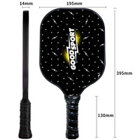 Éxito de Ventas Pala de Pickleball Personalizada de 13 mm para Adultos, Aprobada por la USAPA, de Fibra de Vidrio Compuesta con Núcleo de Panal de PP e Impresión para Exteriores