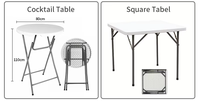 Table de pique-nique rectangulaire pliante blanche, moderne et populaire, pour intérieur et extérieur, idéale pour mariages, gymnases, extérieurs, salles de bain, écoles - Offre Spéciale