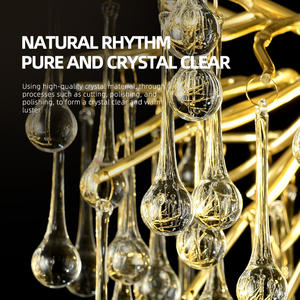 شفاف قطرة مطيرة دمعة شجرة مطرز بالخرز كريستال ثريا فرع ضوء للمنزل أو المكتب - Product Image 6