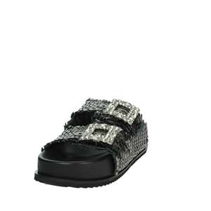 Sandalias de cuña para mujer Keys K 10920 con malla metálica platino y hebilla de cristal - Product Image 6