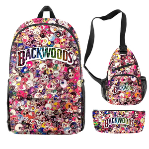Mochila Escolar 3 en 1 con Estampado 3D Personalizado, Mochila de Viaje para Hombre y Mujer con Diseño de Galletas, Backwoods, RAW y <span class=keywords><strong>Runtz</strong></span> - Product Image 3