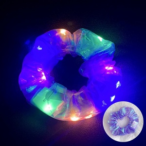 Lazos para el cabello con luz LED con temática <span class=keywords><strong>de</strong></span> sirena, lazos para el cabello <span class=keywords><strong>de</strong></span> discoteca para niños para <span class=keywords><strong>Amazon</strong></span>, accesorios para el cabello transfronterizos, malla brillante - Product Image 6