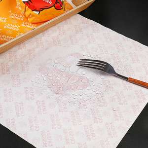 Papier d'emballage pour hamburger, papier alimentaire résistant à la graisse, personnalisé avec logo, papier d'emballage pour fast-food, revêtement PE imperméable pour pizza et sucre - Product Image 5