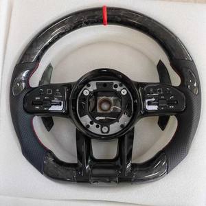 Gran oferta, volante de fibra de carbono de cuero Alcantara LED Costom para <span class=keywords><strong>Mercedes</strong></span> <span class=keywords><strong>Benz</strong></span> W205 C63 W213 E63 GLCW463 AMG 809 - Product Image 1