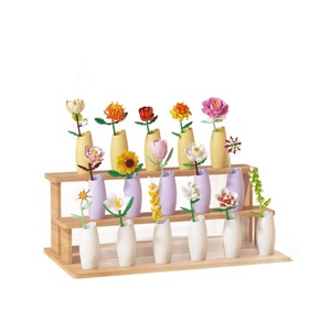 Compatible avec les blocs de construction de simulation, en matériau ABS, pour l'assemblage de fleurs éternelles à branche unique, jouets en briques faites à la main - Product Image 5