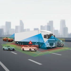 Dash Cam per Camion con Schermo Verticale da 10 Pollici, Doppia Lente, Visione a 360 Gradi, Registrazione 1080P, Rilevamento Punti Ciechi AI BSD - Product Image 4