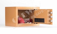 Coffre-fort numérique électronique OLEWAY Mini Gold à double déverrouillage par mot de passe et clé, idéal pour la maison, l'hôtel, le stockage d'argent et de bijoux - Vente Flash