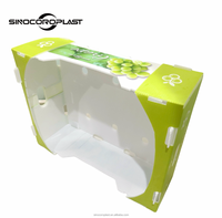 Boîte d'emballage pliable en polypropylène ondulé imperméable pour fruits et légumes, pour l'agriculture