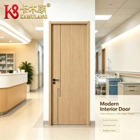 Porte en bois composite moderne résistante à l'humidité pour maison d'hôtes, placage anti-usure prolongeant la durée de vie, idéale pour appartements à usage intensif quotidien