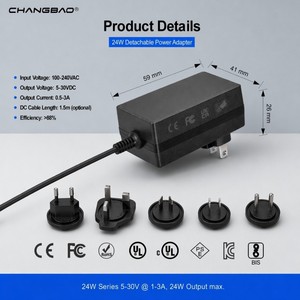 อะแดปเตอร์แปลงไฟแบบถอดได้ 18V 1A 18W PSU สำหรับลำโพงเราเตอร์เสียง <span class=keywords><strong>9V</strong></span> <span class=keywords><strong>1000mA</strong></span> <span class=keywords><strong>AC</strong></span> DC อะแดปเตอร์จ่ายไฟแบบเปลี่ยนได้ - Product Image 2