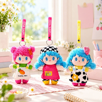 Porte-clés poupée en peluche mignonne, pendentif en peluche douce, breloque de sac pour sac à dos, clé de voiture, cadeau pour amie, vente en gros