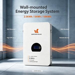 Batterie domestique murale KINPOWER 10 kWh, installation facile et gain de place, supports d'installation fournis - Product Image 1