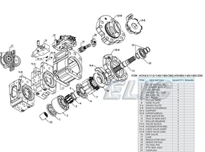 Pièces d'excavatrice ELIC, pompe principale E312B K3V63DT-9N2D 121-1504, piston axial hydraulique pour remplacement - Product Image 3
