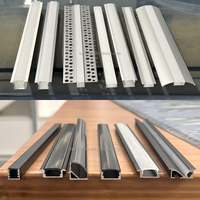 Profilé en aluminium LED de haute qualité, boîtier d'extrusion en aluminium pour présentoirs professionnels et projets de mobilier