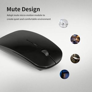 อุปกรณ์เสริมคอมพิวเตอร์ ฮาร์ดแวร์ ซอฟต์แวร์ เมาส์เกมมิ่งไร้สาย 2.4ghz เมาส์ออปติคอลแบบชาร์จได้ พร้อมสายชาร์จ USB - Product Image 4