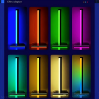 Lampe de bureau moderne à synchronisation musicale, électrique, RGB multicolore, en PVC, avec bande LED dimmable, CRI élevé 80, garantie 2 ans, pour hôtel