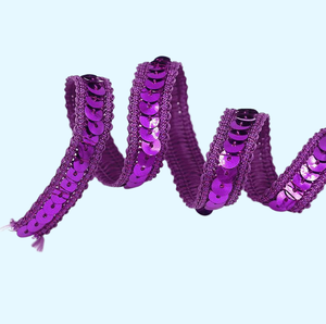 <span class=keywords><strong>12mm</strong></span> vàng bạc trắng đỏ sequin ren Ribbon TRIM <span class=keywords><strong>Webbing</strong></span> 100% <span class=keywords><strong>polyester</strong></span> thân thiện với môi Boca thương hiệu vải cưới headdress DIY - Product Image 5